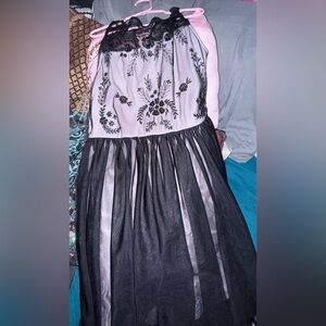 Elegant Black and Gray Kids Dress